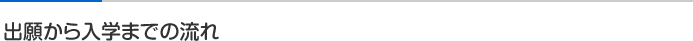 出願から入学までの流れ